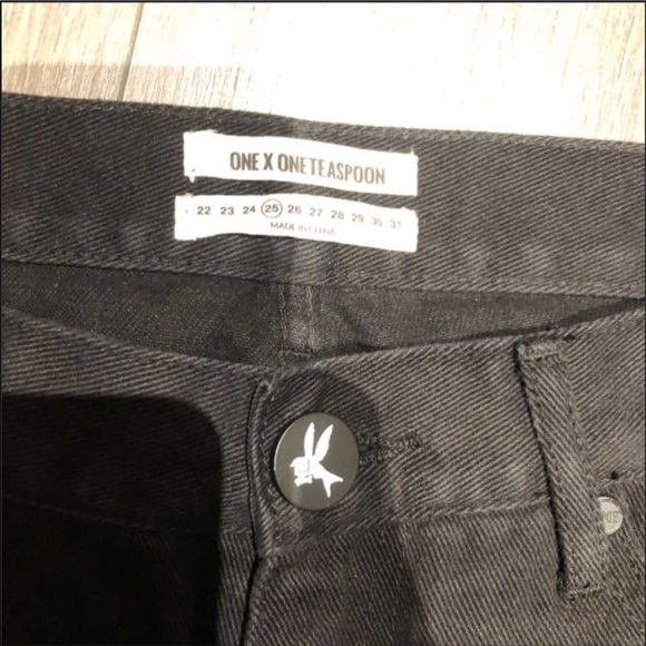 One teaspoon awesome baggies size 25 black boyfriend jeans - Picture 2 of 4